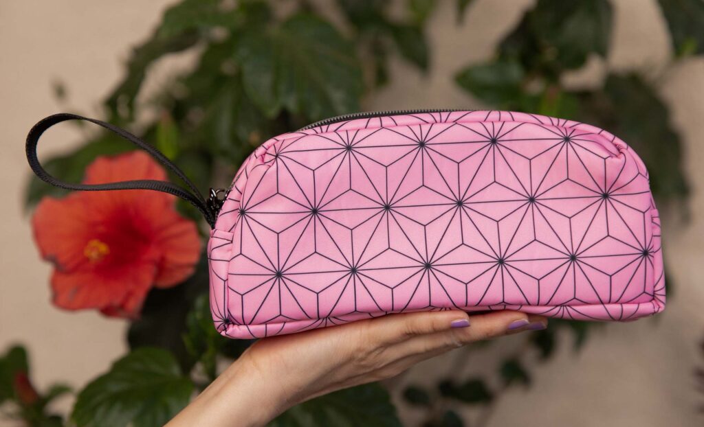 pink geometry bag